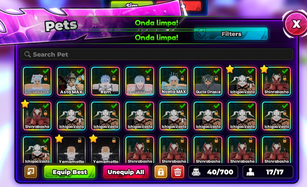 Conta Anime astral End Game
