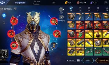 LANCEIRO LV 115 MINERADOR EM 3 SEGUNDOS COM CHIFRE LENDAS E 470 DE GOLD, MIR4
