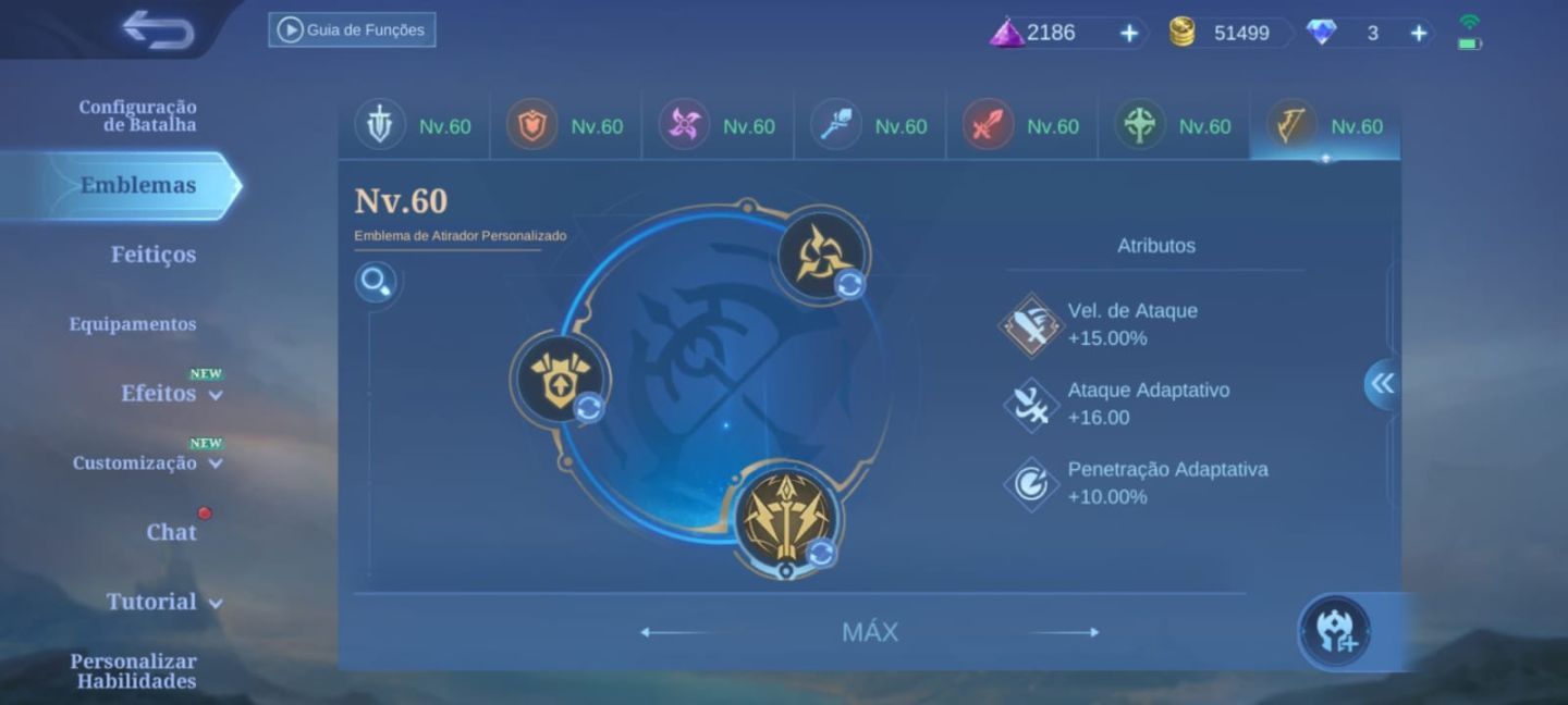 CONTA MOBILE LEGENDS 200 SKINS OPORTUNIDADE