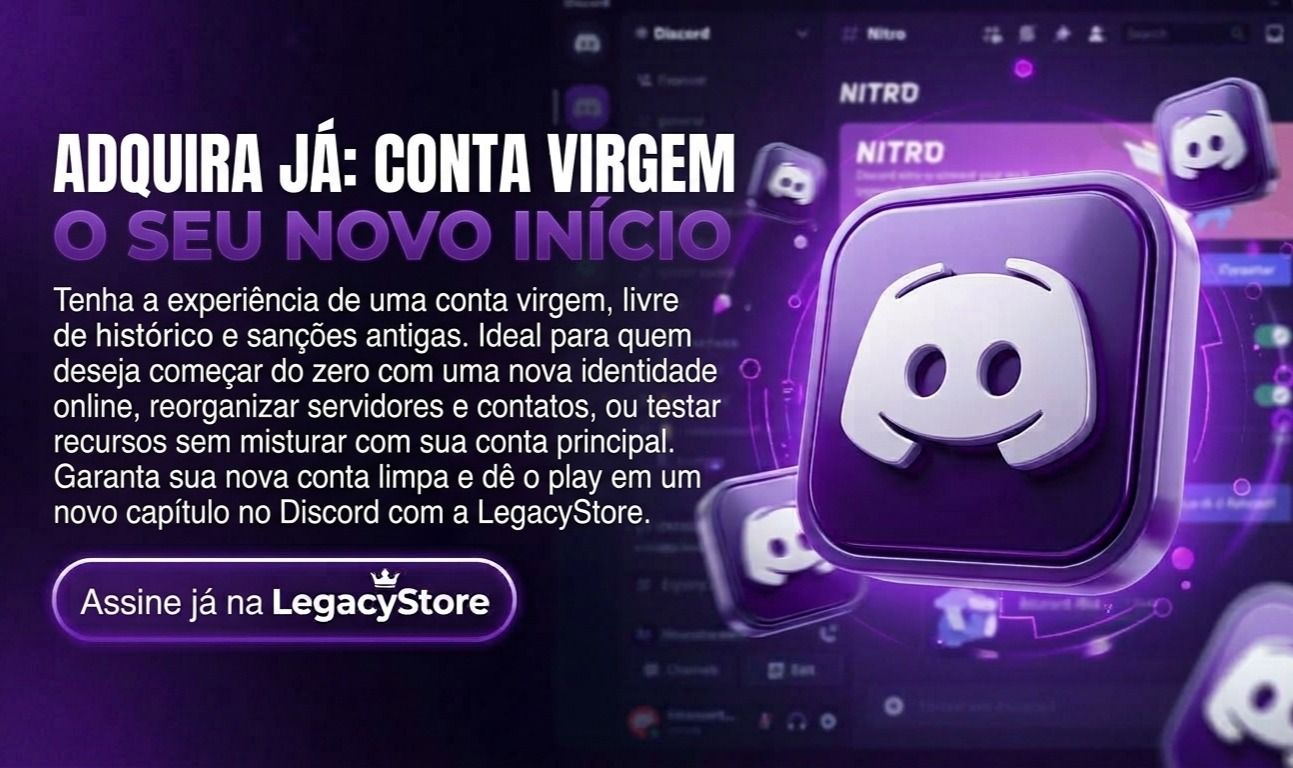 CONTAS DISCORD VIRGEM +30 DIAS - EMAIL+SENHA+TOKEN ( PREÇO BAIXO )