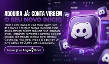 CONTAS DISCORD VIRGEM +30 DIAS - EMAIL+SENHA+TOKEN ( PREÇO BAIXO )