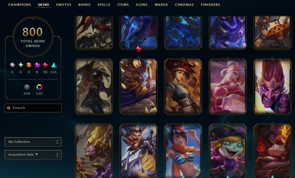 Conta extremamente rara com todas as bordas raras e skins bugadas
