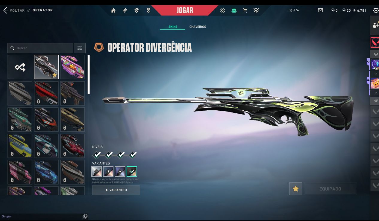 CONTA VALORANT EX IMORTAL ATUAL ASC 3 COM MUITA SKIN