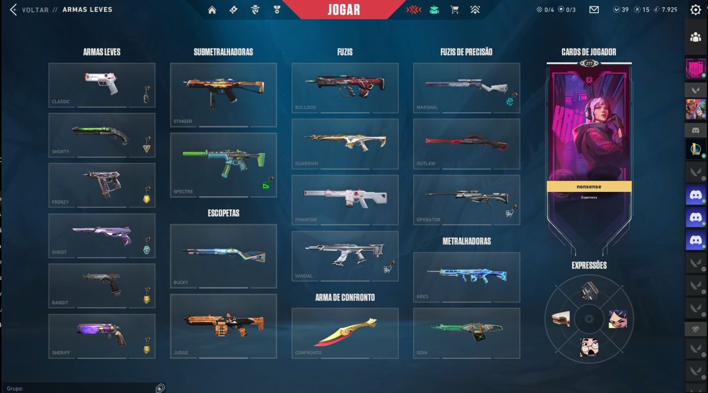 Conta Riot (LoL e Valorant) +225 Skins no Lol/+40 Skins (Premium+) no Valorant