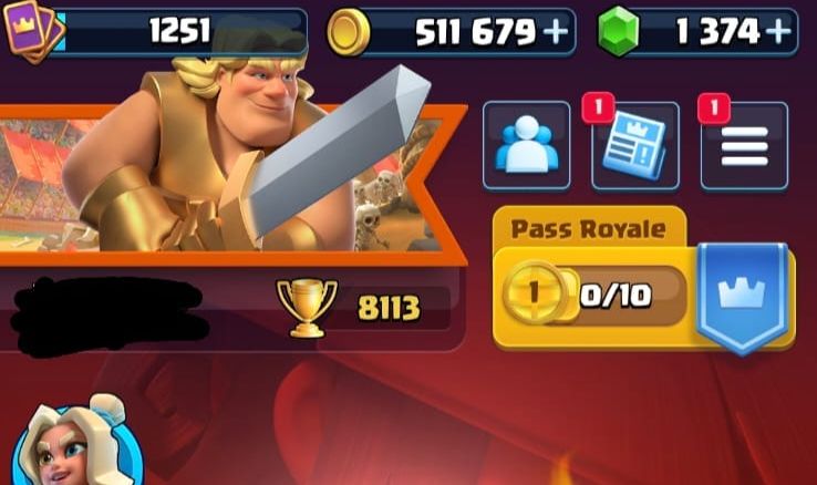 Conta clash royale Arena 21