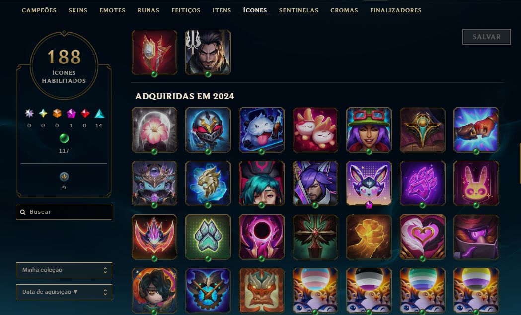 Conta LOL com 99 skins e chromas únicos MONO YASUO