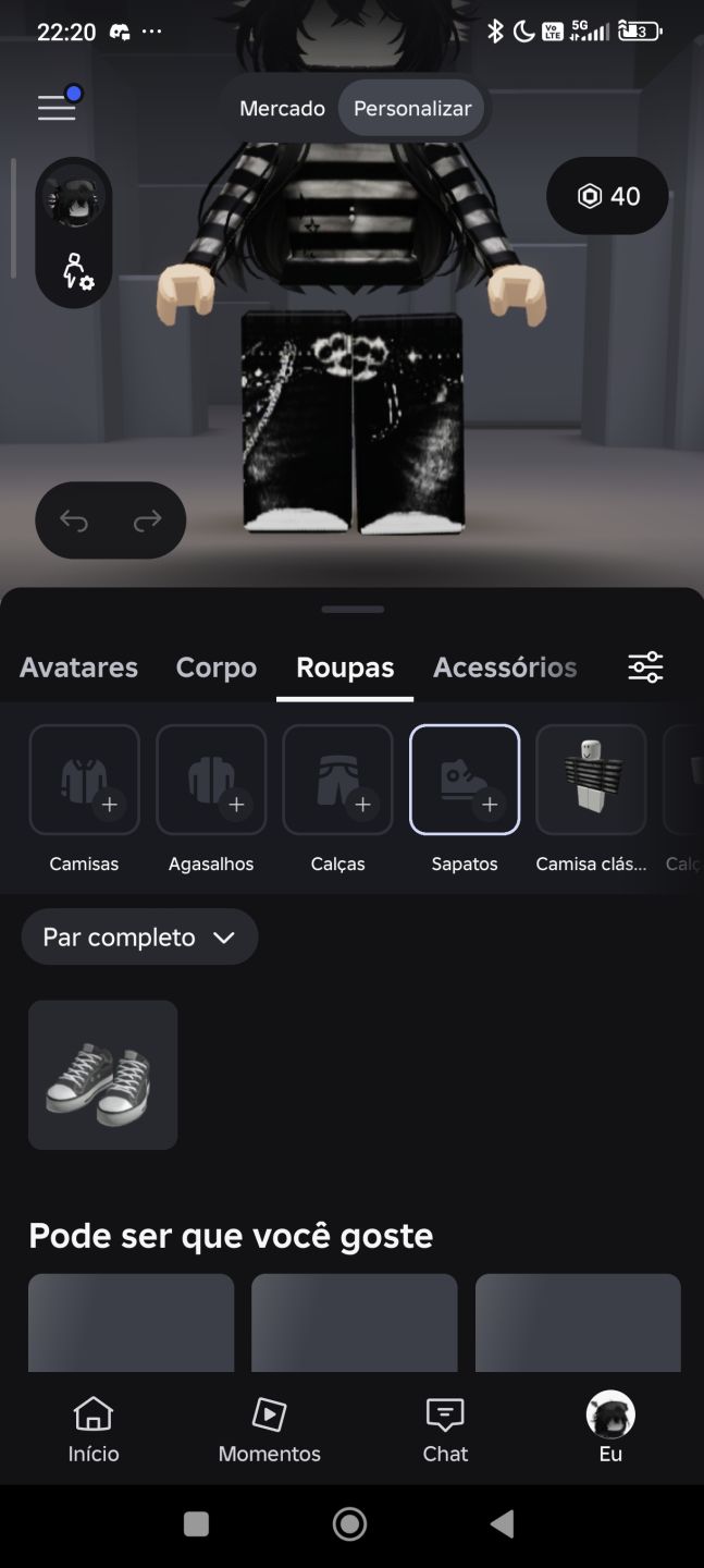 Conta de Roblox com várias skins
