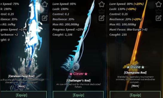 FISCH LEVEL 1095 | POLARIS SERENADE + SERAPHIC + NO-LIFE | RODS RARAS
