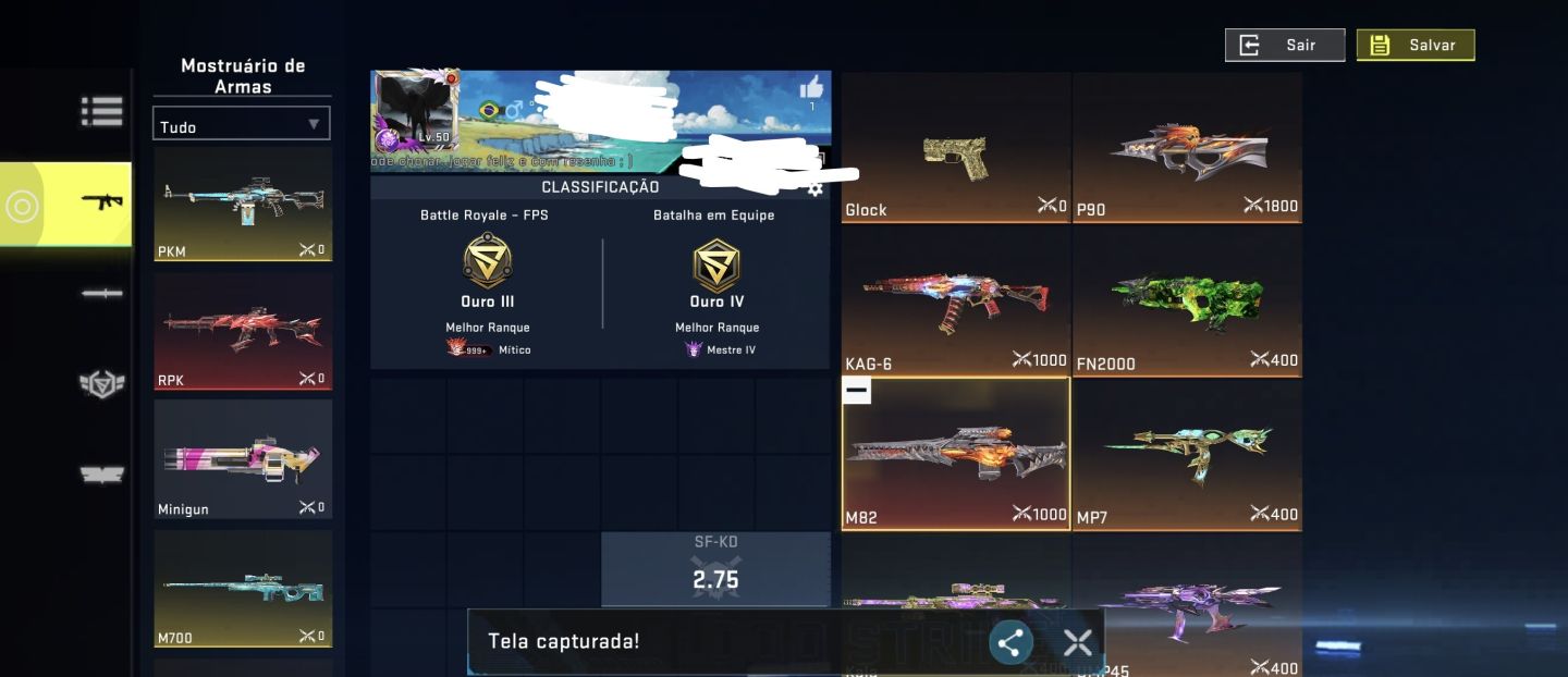 Conta de blood straik iskins míticas e ultras e muito maís