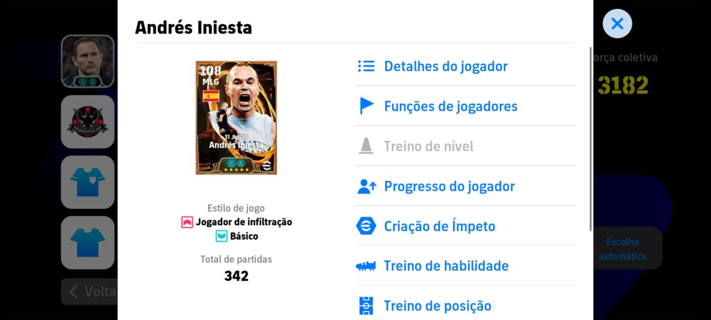 EFootball 3182+ | Iniesta 108 + Villa 105 + Rooney 104 + Messi | Elenco Top