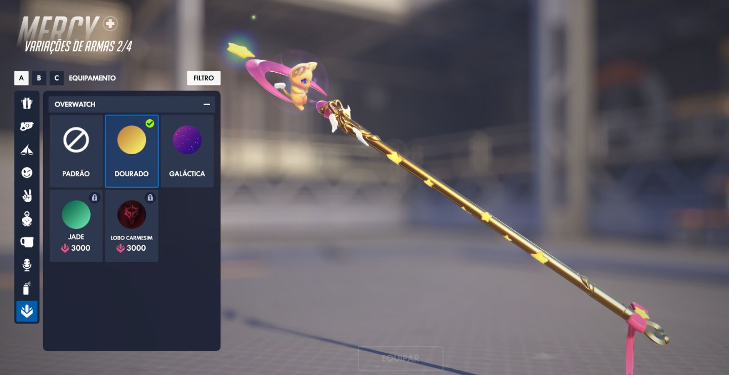 Conta Overwacht várias Skins Míticas de personagens e armas!