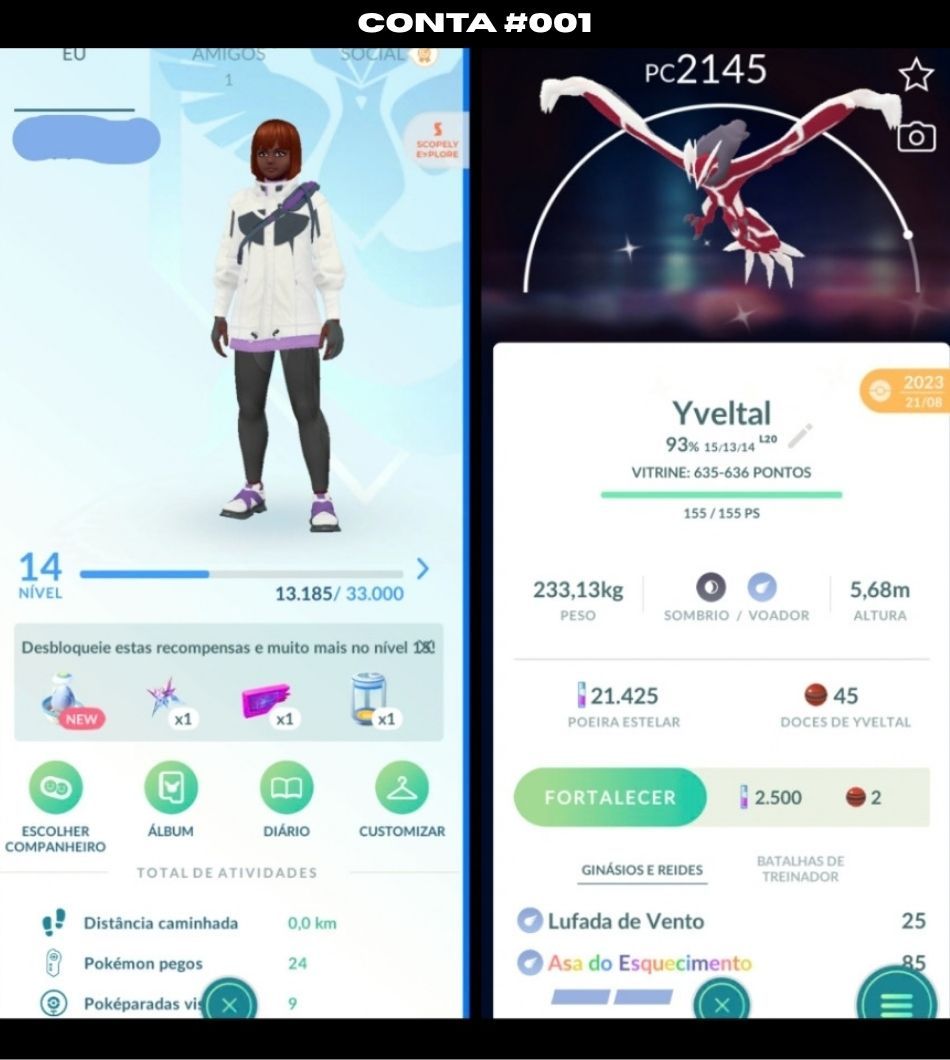 [ENTREGA AUTOMÁTICA] CONTAS PREMIUM LENDARIOS SHINY MEWTWO E MAIS - POKEMON GO