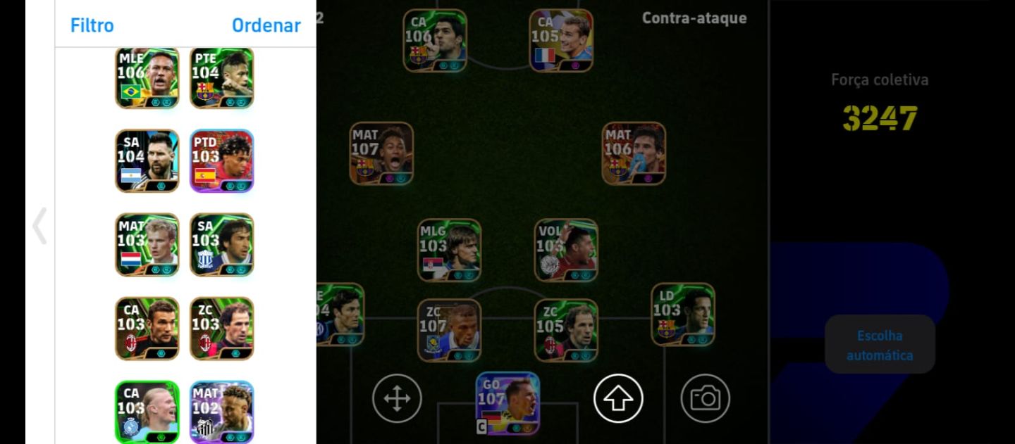 CONTA EFOOTBALL 3247 | Trio MSN | Desailly 107 | Neuer 107 | ETC...
