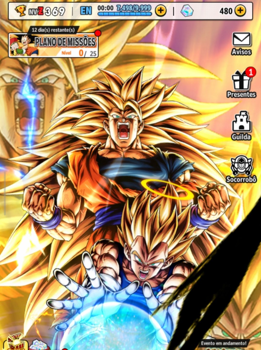 Conta de Dragon ball legends com muitos personagens épicos