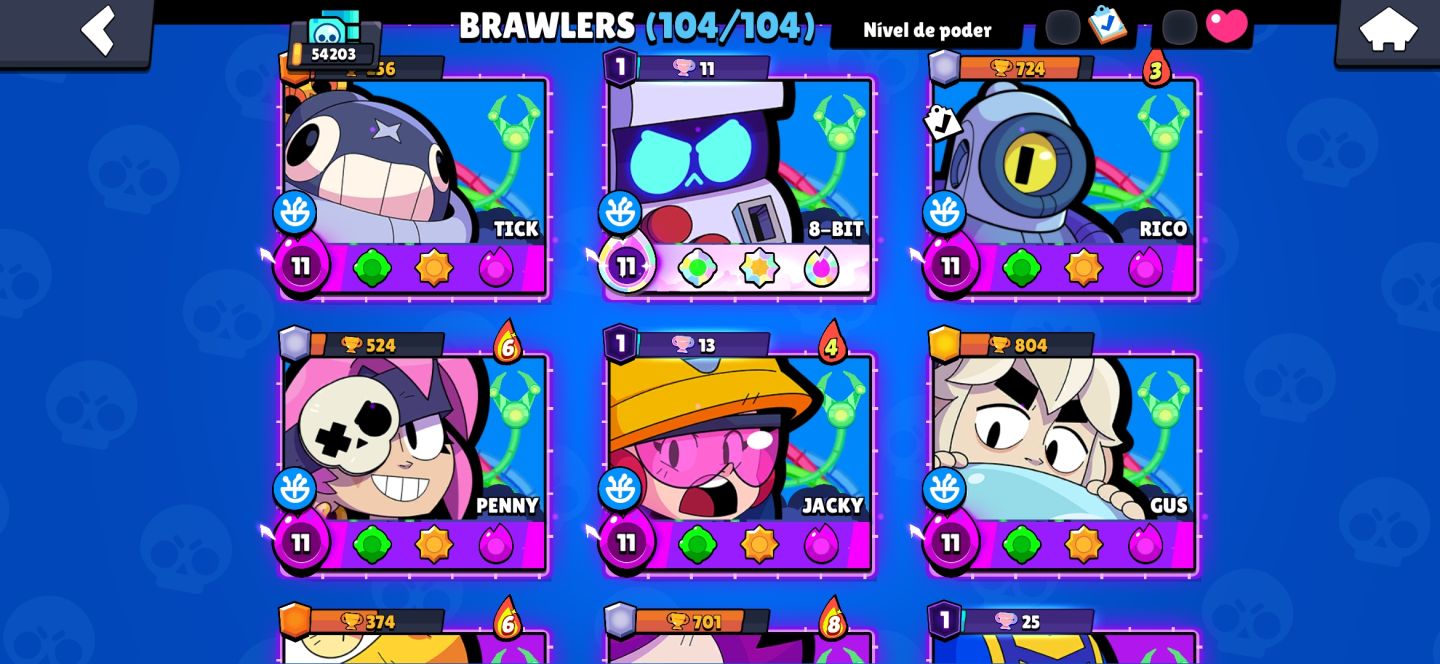 CONTA DE BRAWL STARS MUITO UPADA