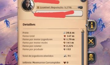 CONTA ALBION 147M FAMA + 20M PRATA + 7M EM BUILDS + 25 DIAS DE PREMIUM!!
