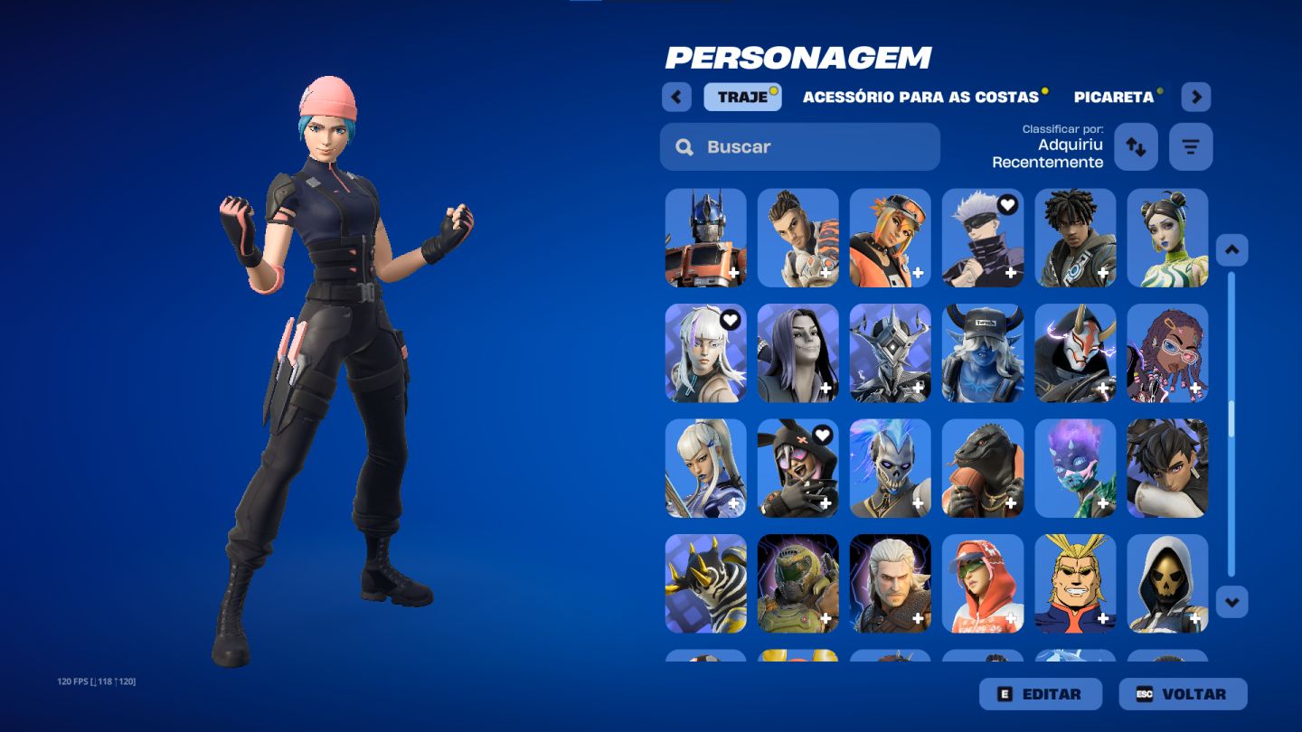 Conta com passes antigos e skins raras (Fortnite)