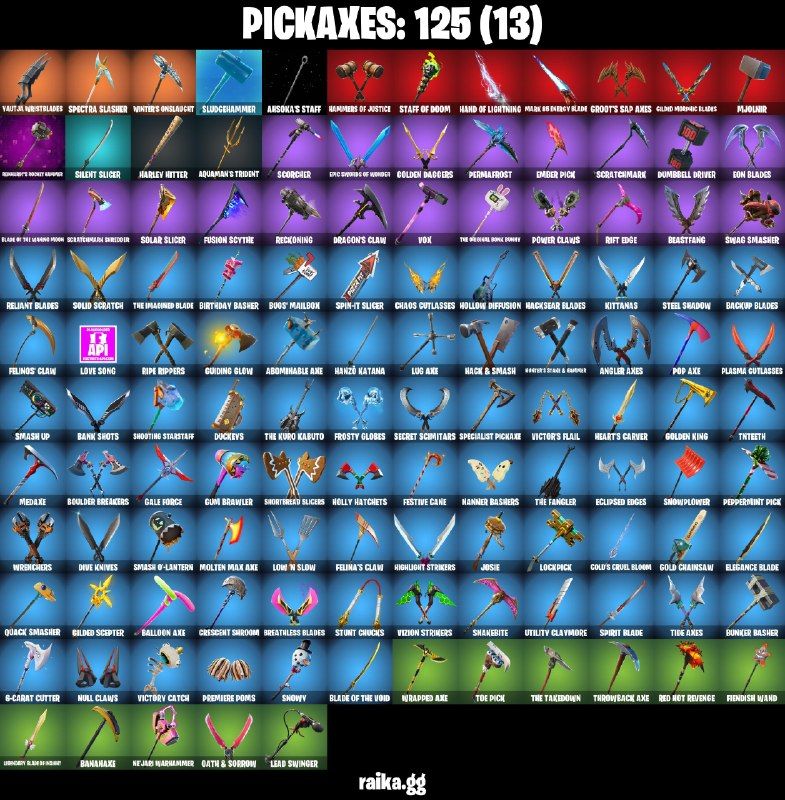 124 Skins - gold midas, gold brutus, carbide, drift, ragnarok, 500 vbucks