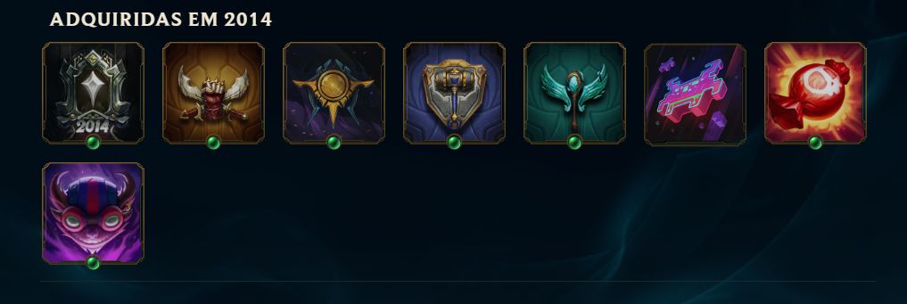 CONTA DE 2014 | DIAMANTE IV | 60% WR | 152 SKINS | TODOS CAMPEÕES