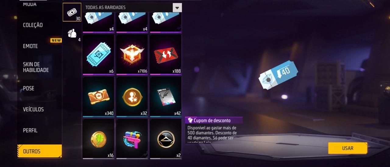 CONTA FREE FIRE | 150+ SKINS E ITENS RAROS | MCLAREN P1 | DRAGÃO NEGRO LV.3