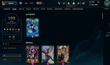 FULL ACESSO - 100 SKINS - 165 CAMPEÕES - LEVEL 308 - 59 MIL ESSENCIA AZUL