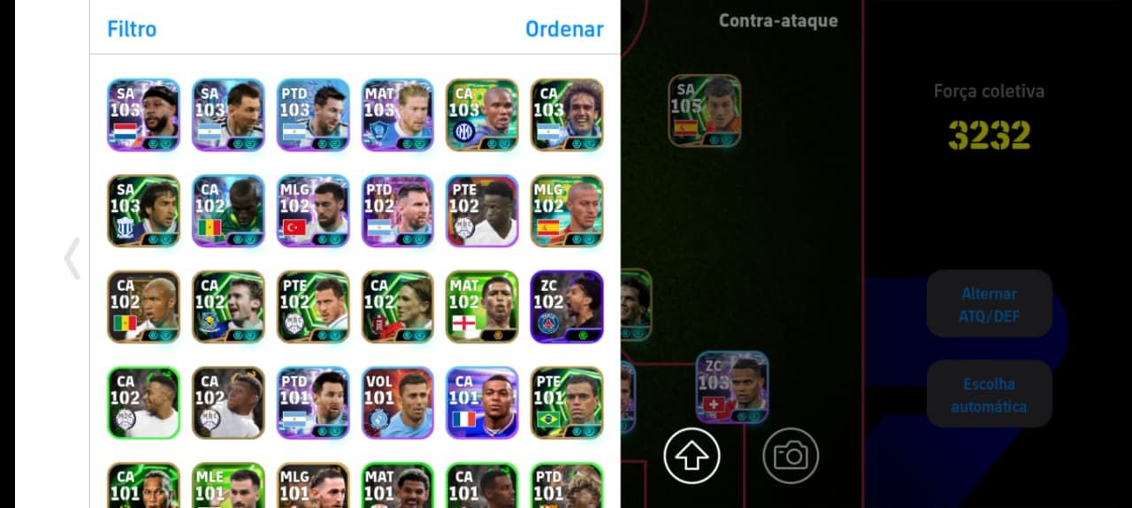 CONTA EFOOTBALL MOBILE 3232 DE FORÇA | CR7 108 + HAALAND 108 | ELENCO COMPLETO