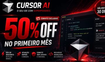 CONVITE CURSOR AI Plano Mensal com 50% Off