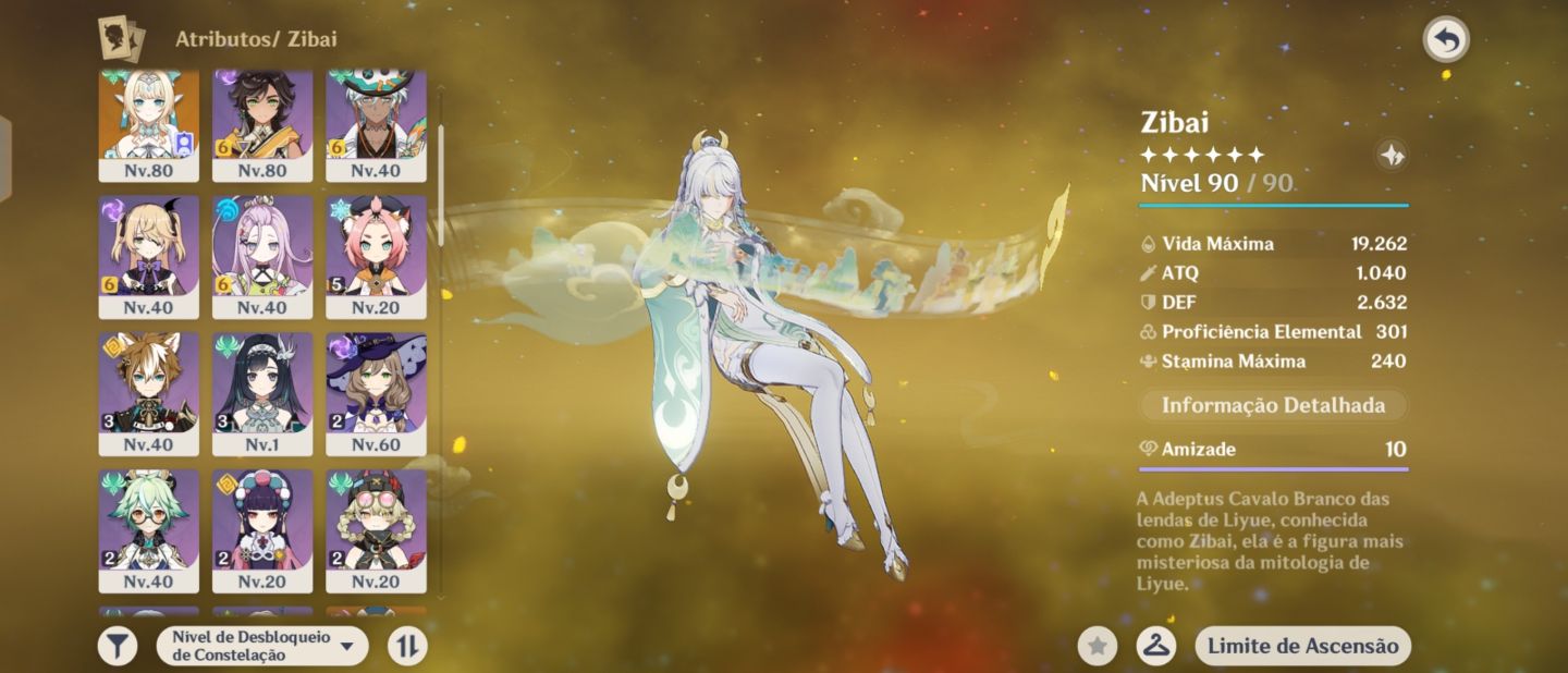 Conta Genshin AR56 - 4 Times (2 Lunar + 2 Stellar)