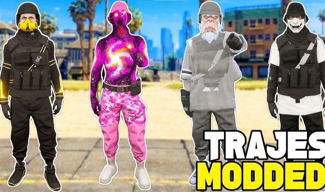 TRAJES MODDED GTA 5 ONLINE EE E LE