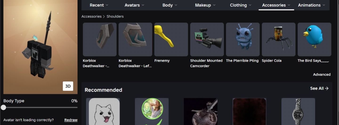 Conta de roblox com korblox death walker e navy queen of the night