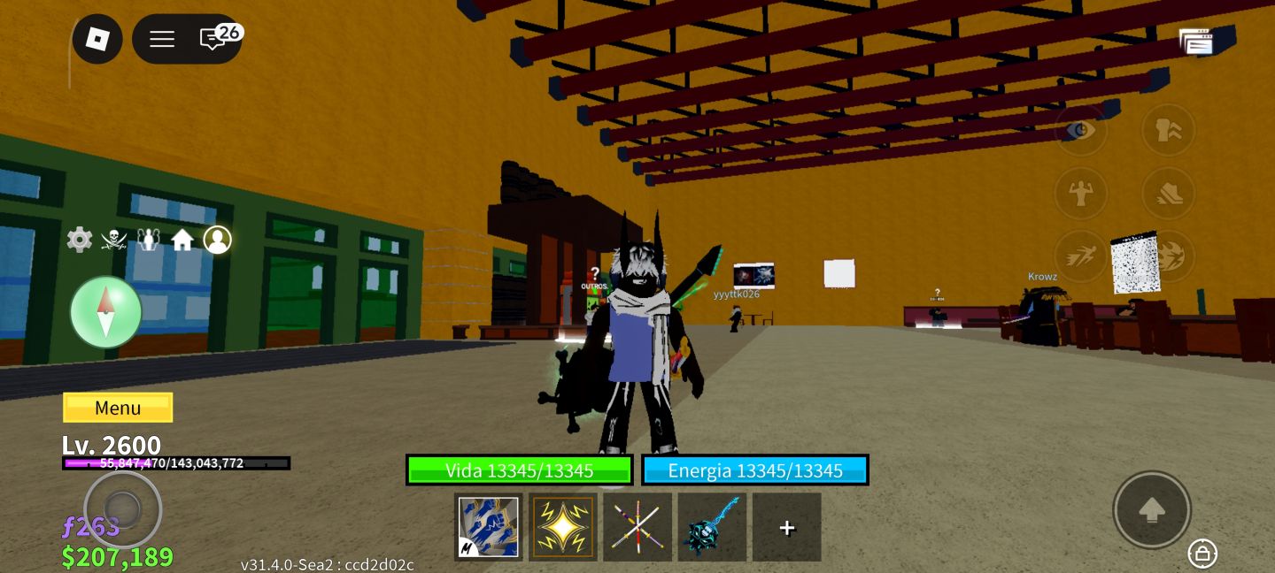 Conta de blox fruit com várias game pass