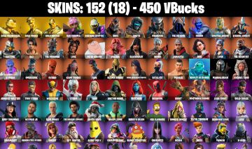CONTA FORTNITE COM 152 SKINS DEAD POOL/GOLD MIDAS/ZINETH/KONDOR/CLARA/EMBER