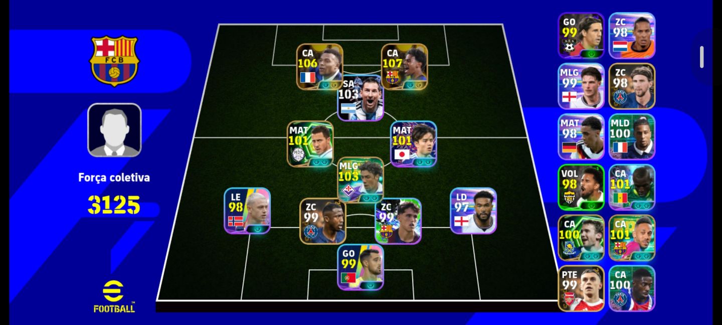 Conta de efootball barato com jogadores fortes