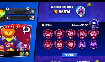 CONTA BRAWL STARS COMPLETA! 66K !VÁRIOS NÍVEL 11!! CONTA DE 2022! ! MUITAS SKINS