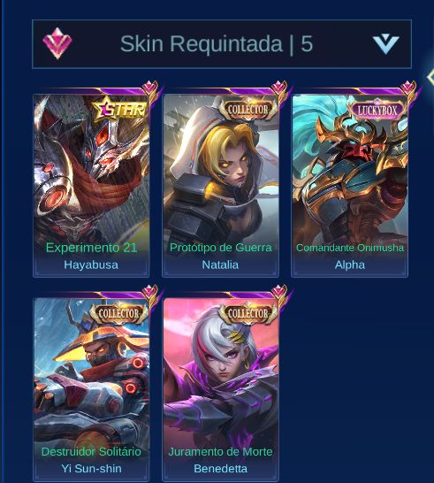 CONTA HIGH ELO | 315 SKINS | GUSION LEGEND + KOF + COLLECTOR