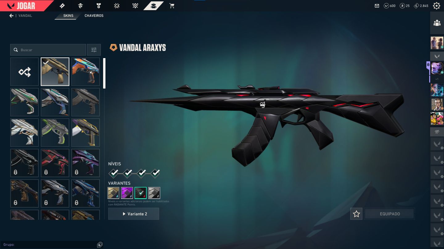Conta Valorant Full Acesso 64 Skins, Faca Kuronami, Espada Oni e Muito Mais