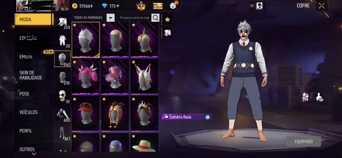 CONTA FREE FIRE PRIME 7 COM MUITAS PARCERIAS!!!!!!!