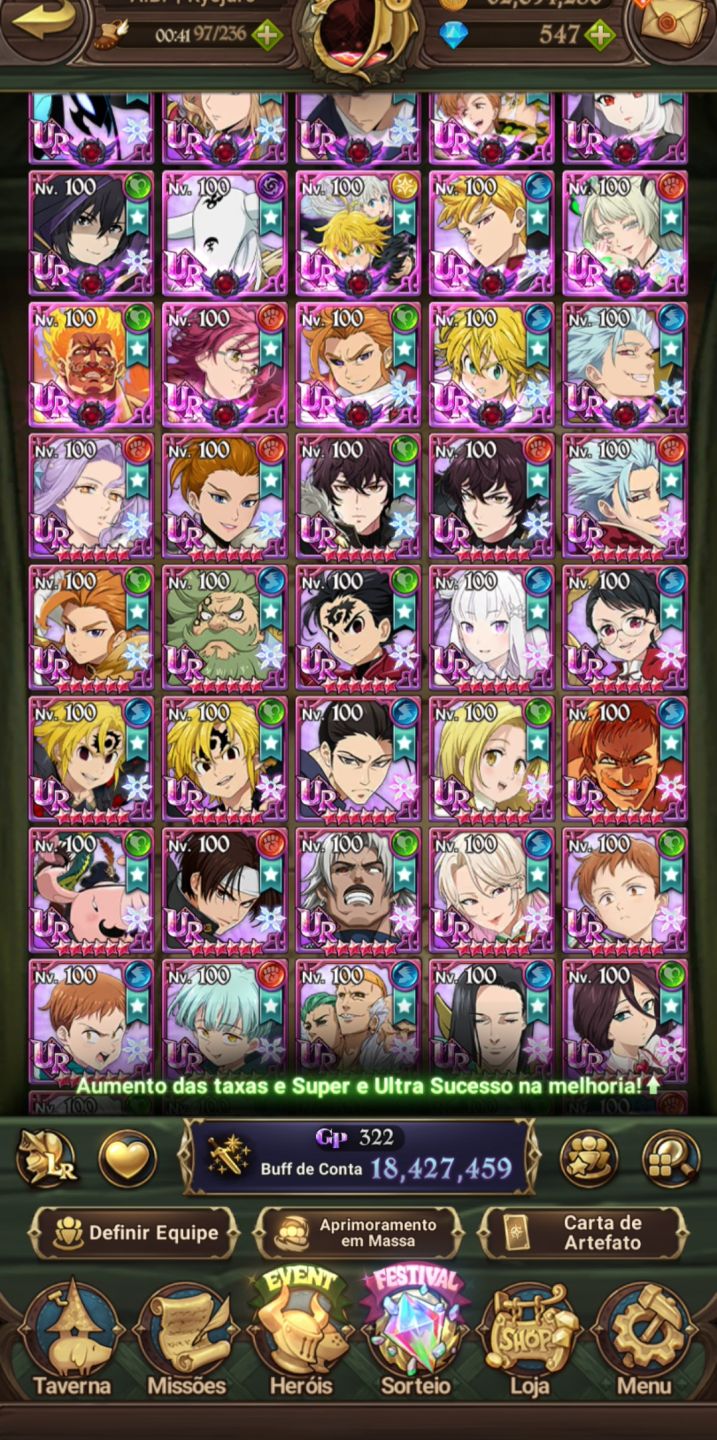 Conta 7DS Grand Cross 18kk cc box