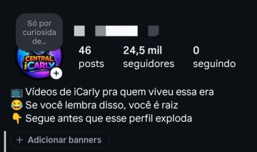 Conta de Instagram com 24,5k de seguidores
