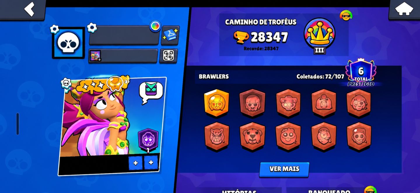 Brawl Stars: 3 Contas com 28k, 19k e 3k Troféus