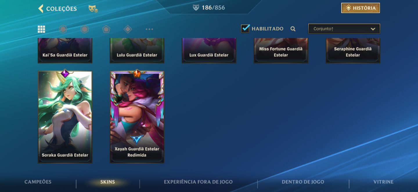 LOL WILD RIFT COM 186 SKINS CRIADA EM 2021 COM FOCO EM ADC E SUP
