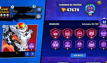 Conta Brawl Star 47k skins e muito mais!!! (Conta Clash arena 21 de brinde)