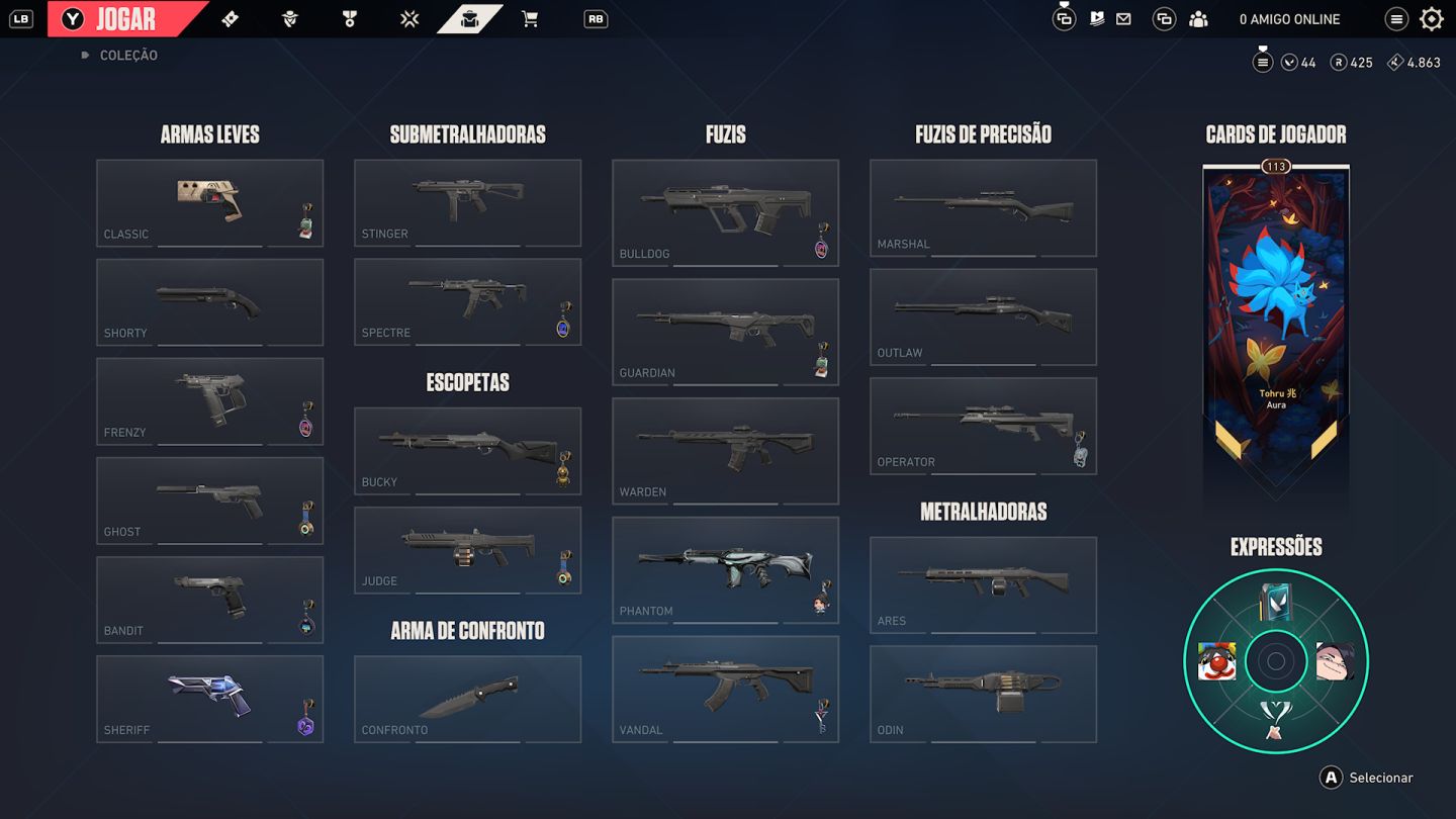 Conta De Valorant Nível alto com ranked e 3 skins nela