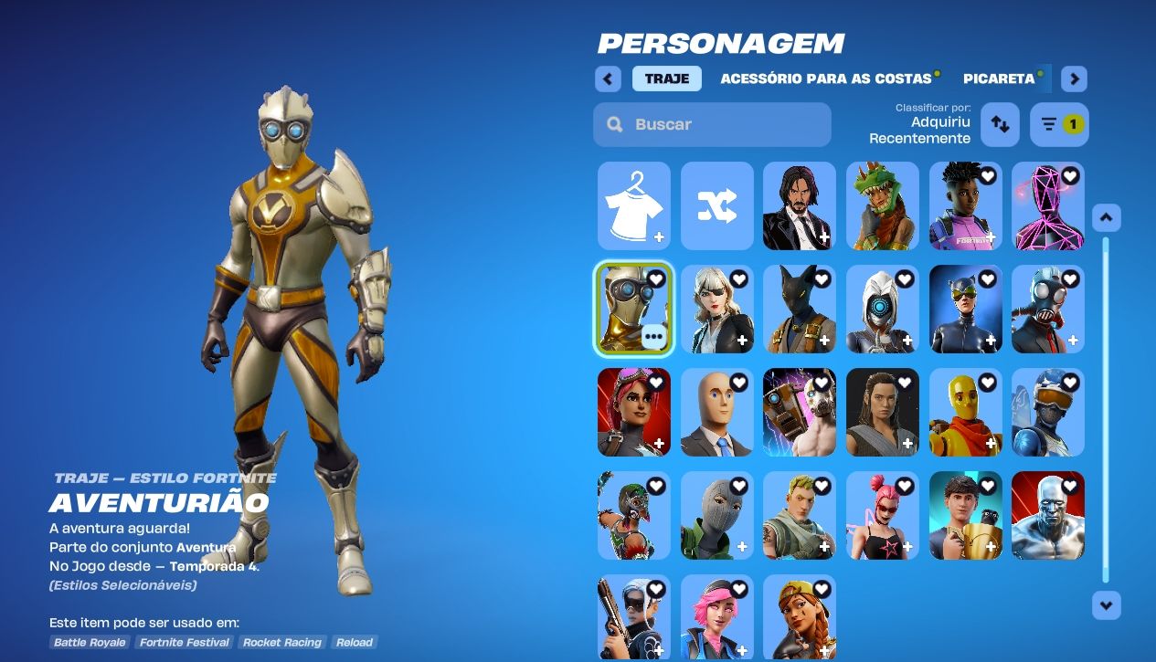 Conta Fortnite + Epic Games conta da Epic Games com excelente coleção