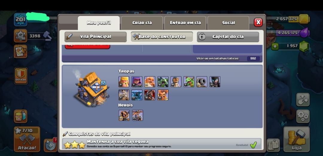 Conta cv14 com skin e muitas medalhas de liga