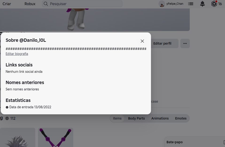 ROBLOX | CONTA BASICA DE 2022!