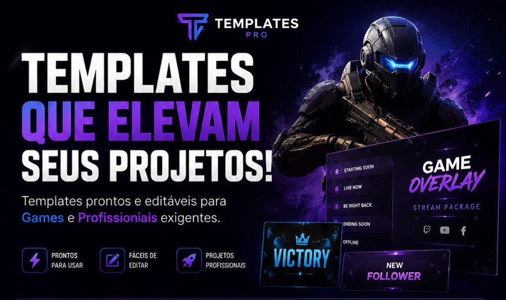 Templates Games e Profissionais para Discord Geração Manual Instantânea via bot