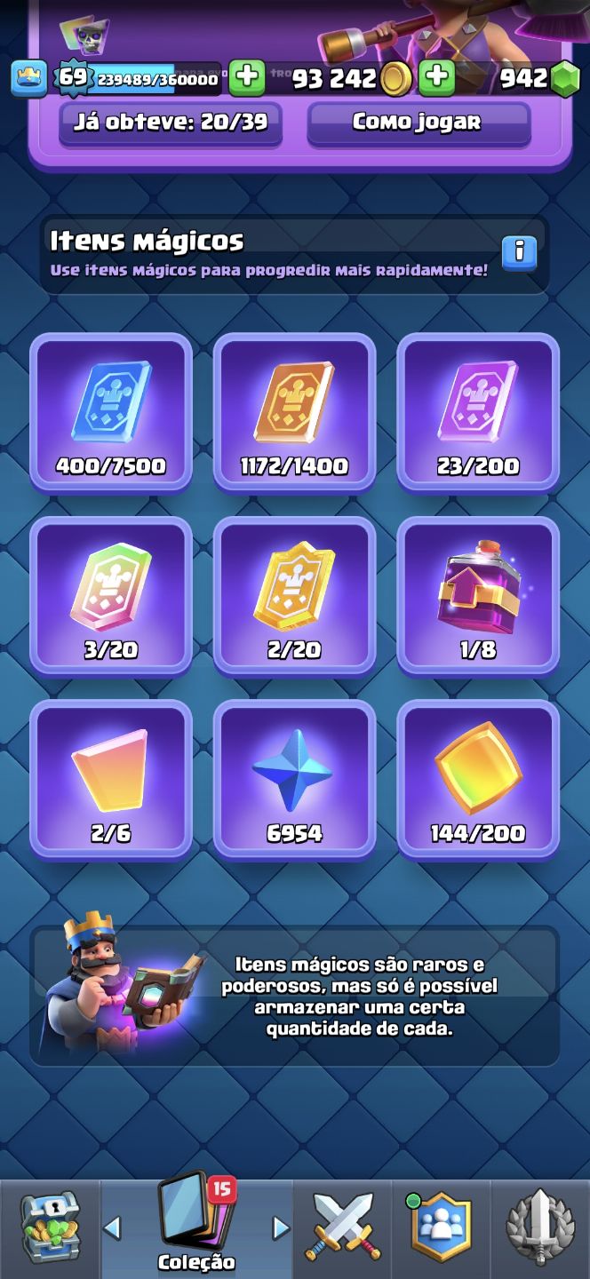 Conta clash royale mt bem updada 11k+trofeus