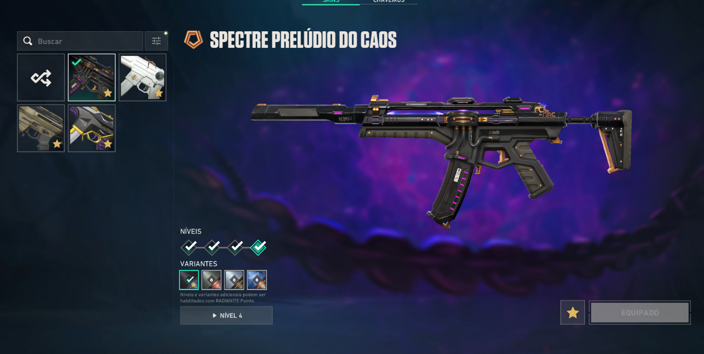 Conta valorant com skins de loja para quase todas as armas, ascendente.