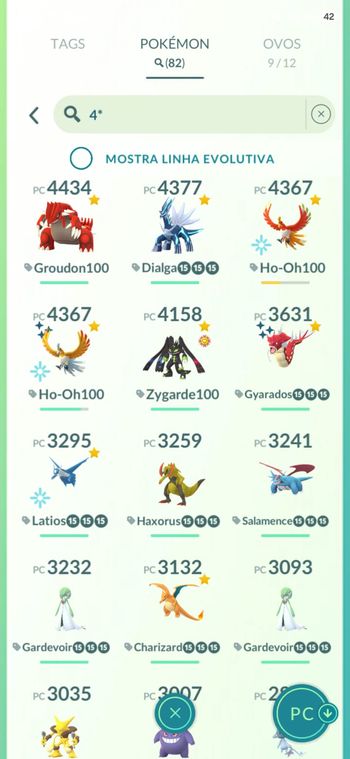 Conta Pokémon GO LVL71 - 28M de Poeira, Zygarde 100%, Mewtwo Shundo Mega